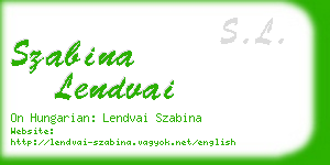 szabina lendvai business card